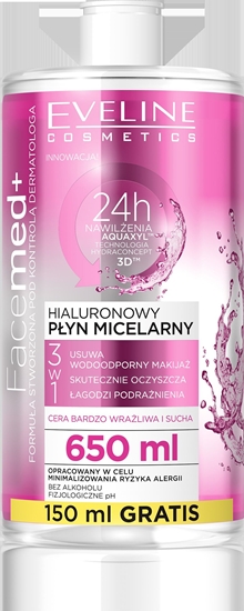 Picture of Eveline Facemed+ Hialuronowy Pyn micelarny 3w1 - cera bardzo wraliwa i sucha 650ml