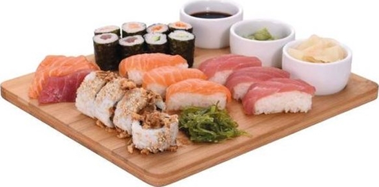 Picture of Excellent Houseware Deska BAMBUSOWA z kokilkami miseczkami zestaw do sushi przystawek da