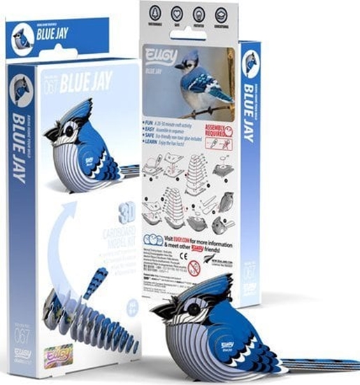 Изображение Fat Brain Toys Ptak Modrosójka Eugy. Eko Ukadanka 3D