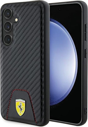 Attēls no Ferrari Ferrari Carbon Stitched Bottom - Etui Samsung Galaxy S24 (czarny)