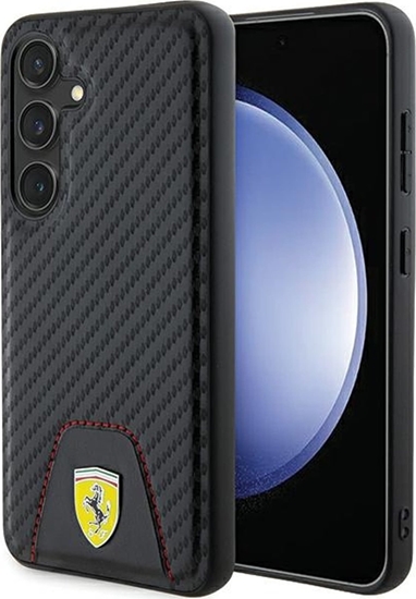 Изображение Ferrari Ferrari Carbon Stitched Bottom - Etui Samsung Galaxy S24 (czarny)