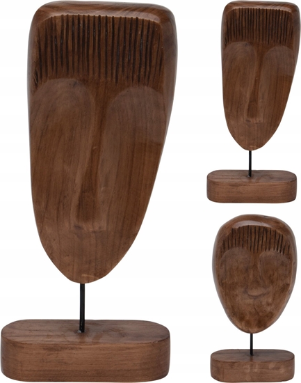 Picture of FIGURA TWARZ DREWNO 44CM NA PODSTAWIE