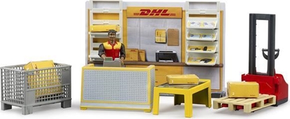 Attēls no Figurka Bruder Bruder bworld DHL parcel shop, play building