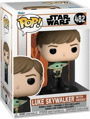 Изображение Figurka Funko Pop Funko POP! Star Wars Mandalorian Luke Skywalker With Grogu Figurka Winylowa 482 58290