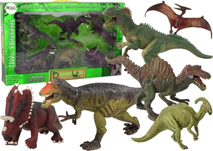 Attēls no Figurka LeanToys Duy Zestaw Dinozaurów 6 sztuk Figurka Dinozaur Prehistoryczne Okazy