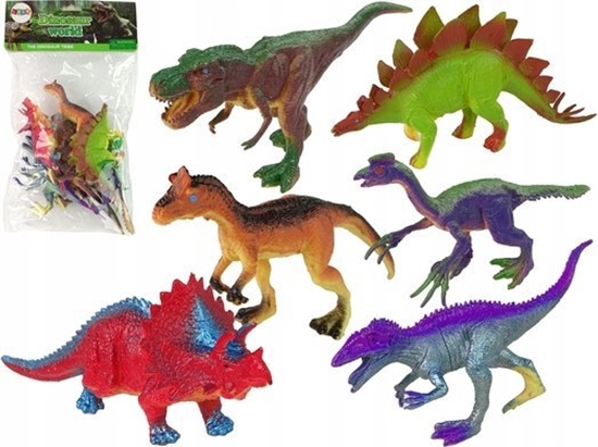 Picture of Figurka LeanToys Figurki Dinozaury Kolorowe 6 Sztuk LEAN Toys