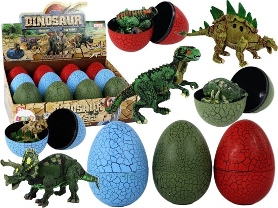 Picture of Figurka LeanToys Jajo Figurka Dinozaura 3 Kolory 9cm