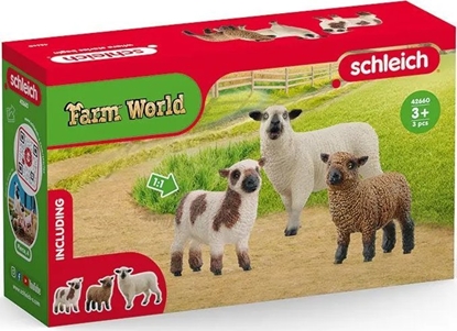 Изображение Figurka Schleich SCHLEICH 42660 3w1 OWCE OWCZY PRZYJACIELE Farma Figurki Premium ORYGINALNE