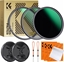Изображение Filtr Kf Zestaw Filtrów Nano-d 3w1 Uv Cpl Nd1000 K&f 58mm 58 + 2x Dekielek 2x Etui / Sku.2270v1