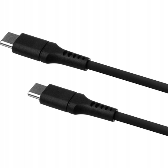 Изображение Fixed | Liquid Silicone Cable USB-C/USB-C, 2m, 60W | FIXDLS-CC2-BK