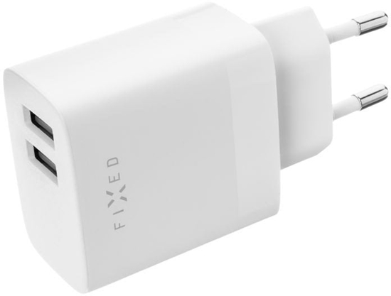 Picture of FIXED Dual USB Travel Charger 17W, White | Fixed