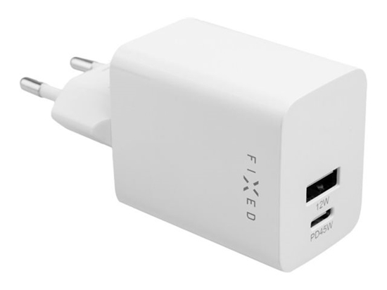 Изображение Fixed Mini USB-C/USB Travel Charger 45W | FIXC45M-CU-WH