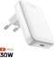 Изображение FIXED Slim USB-C Travel Charger, GaN, PD support, 30W, White | Fixed