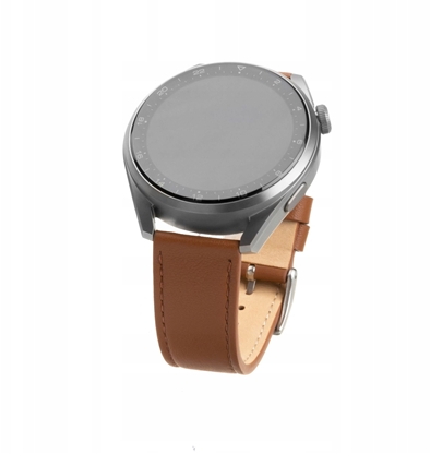 Attēls no Fixed smartwatch leather strap, 22 mm, brown