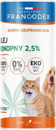 Изображение Francodex FRANCODEX PL Olej konopny CBD dla psów i kotów bez Thc 2,5% 10 ml