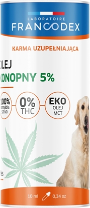 Изображение Francodex FRANCODEX PL Olej konopny CBD dla psów i kotów bez Thc 5% 10 ml