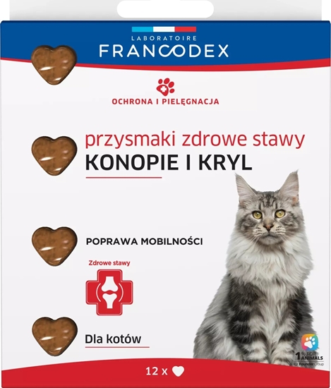 Picture of Francodex FRANCODEX PL Przysmak dla kota na zdrowe stawy, kryl i olej konopny 12 szt.