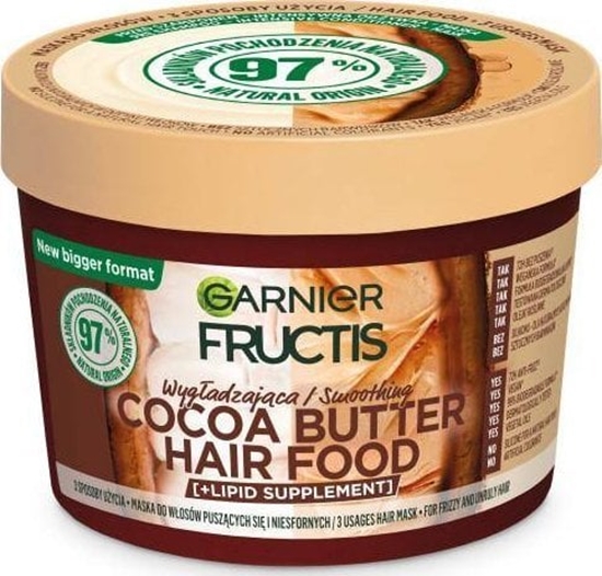Picture of Fructis Hair Food Maska wygadzajca do wosów puszcych si i niesfornych - Cocoa Butter 400ml