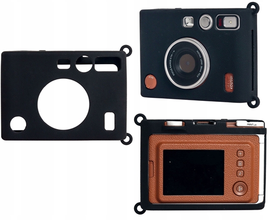 Изображение Futera Etui Pokrowiec Case Silikon do Fuji FujiFilm INSTAX Mini EVO / Czarny