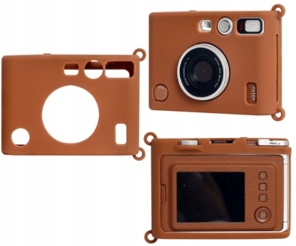 Attēls no Futera Etui Pokrowiec Case Silikon Fuji Fujifilm Instax Mini Evo / Brzowy