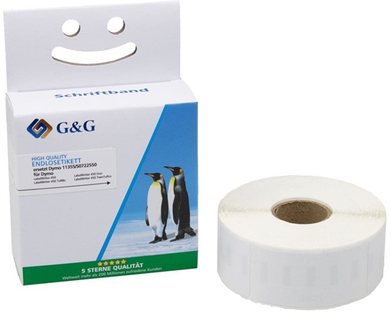 Picture of G&G Etiketten 19mm x 51mm sw-ws Komp. m. Dymo 11355/ S0722550