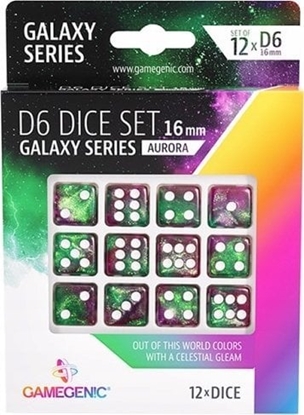 Attēls no Gamegenic Gamegenic: Galaxy Series - D6 Dice Set (16 mm) - Aurora