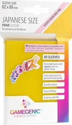 Attēls no Gamegenic Gamegenic: Japanese Size Prime Sleeves (62x89 mm) 60 sztuk, Yellow