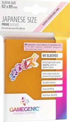 Attēls no Gamegenic Gamegenic: Japanese Size Prime Sleeves (62x89 mm) 60 sztuk, Orange