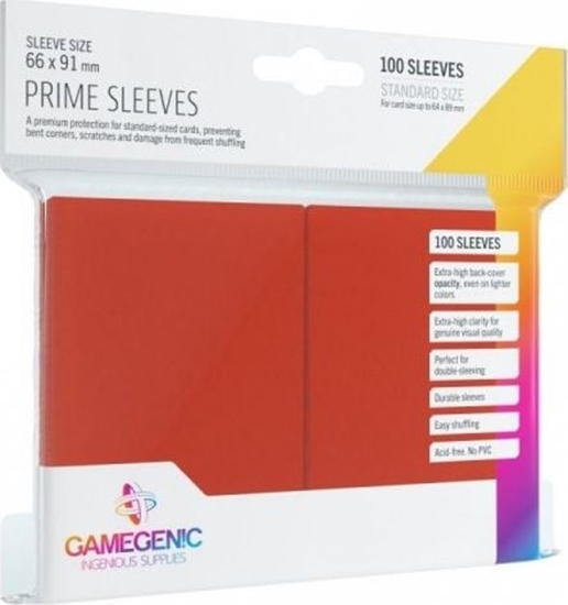 Picture of Gamegenic Gamegenic: Prime CCG Sleeves (66x91 mm) - Red, 100 sztuk