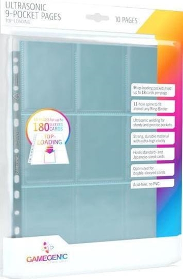 Picture of Gamegenic Gamegenic: Ultrasonic 9-Pocket Pages Toploading (10 szt)