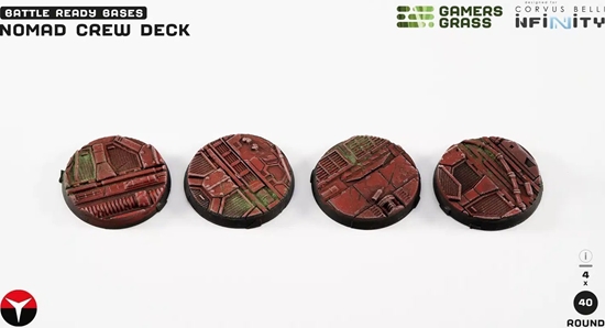 Picture of Gamers Grass Gamers Grass: Infinity - Nomad Crew Deck - Round 40mm (4x)