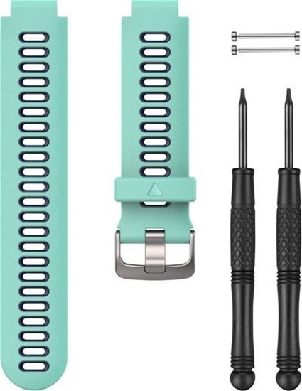 Изображение Garmin Pasek gumowy na nadgarstek - seria Forerunner 735, 23x, 630 (turkusowy / granatowy) (010-11251-0L)