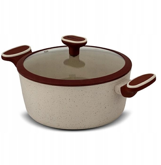 Picture of Garnek Granitowy ze Szklan Pokrywk Gaz Indukcja NAVA 26 cm 5,2 L