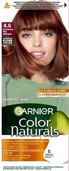 Изображение Garnier Color Naturals odywcza farba do wosów 4.5 Kasztanowy Brz