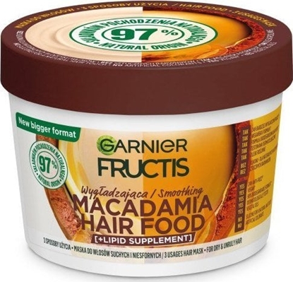 Изображение Garnier Garnier Fructis Macadamia Hair Food wygadzajca maska do wosów suchych i niesfornych 400ml