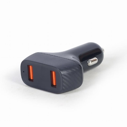 Picture of Gembird 2-port USB car Fast Charger 36 W Black