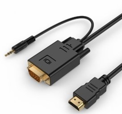 Attēls no Gembird HDMI Male - VGA Male + 3.5mm 1.8m Full HD