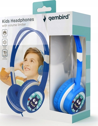 Attēls no Gembird MHP-JR-B suchawki/zestaw suchawkowy Przewodowa Opaska na gow Muzyka Niebieski