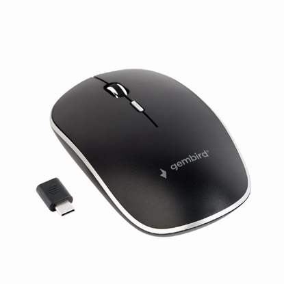 Изображение Gembird Silent Wireless Optical Type-C Mouse Black