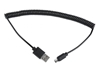 Picture of Gembird USB Male - MicroUSB Male 1.8m Black Coiled