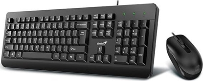 Picture of Genius KM-160 COPILOT, zestaw klawiatura z optyczn myszk, CZ/SK, klasyczna, wodoodporny rodzaj przewodowa (USB), czarna