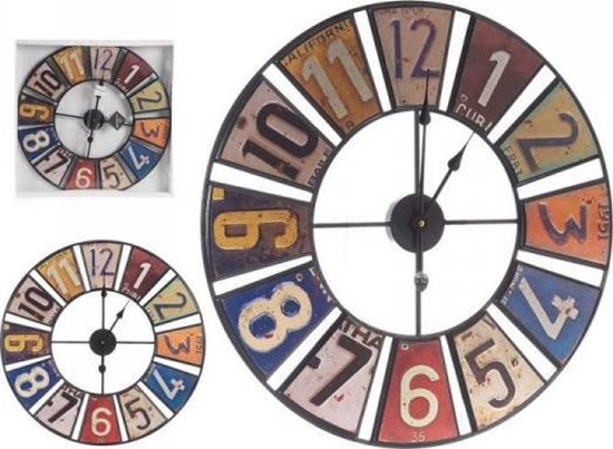 Picture of Gift Decor Zegar cienny Wielokolorowy Retro Metal (60 x 4,5 x 60 cm)