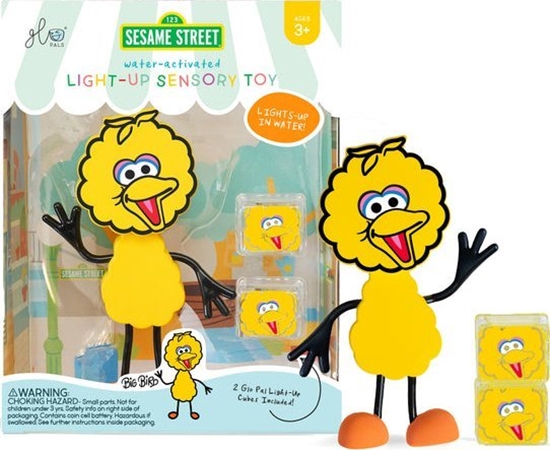 Изображение Glo Pals Glo Pals, Posta do kpieli Wielki Ptak - zestaw z dwiema kostkami sensorycznymi wieccymi w wodzie