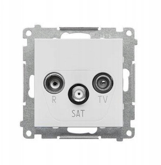 Picture of Gniazdo antenowe R-TV-SAT Kontakt-Simon 55 TASK.01/114 kocowe/zakoczeniowe modu. 1x Wejcie: 5 MHz÷2,4 GHz jasnoszary mat