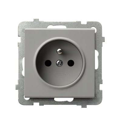 Изображение Gniazdo instalacyjne pojedyncze z uziemieniem Ospel Sonata GP-1RZ/m/82 kaszmir