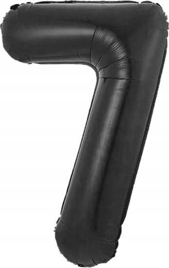 Изображение GoDan Balon foliowy B&C cyfra 7 matowa czarna 85 cm