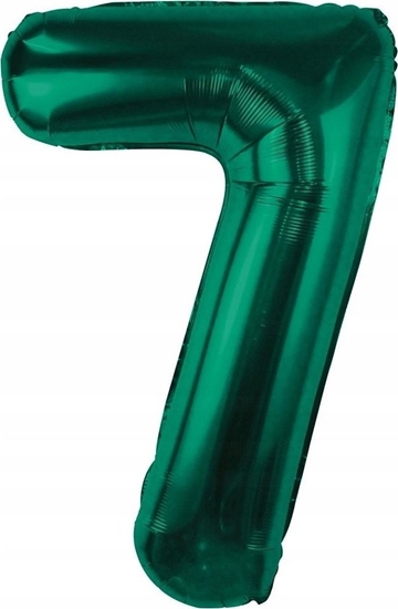 Изображение GoDan Balon foliowy B&C cyfra 7 ziele butelkowa 85cm