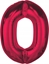 Attēls no GoDan Balon foliowy cyfra 0 czerwona Smart 92cm