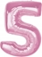 Изображение GoDan Balon foliowy cyfra 5 jasnoróowa Smart 92cm