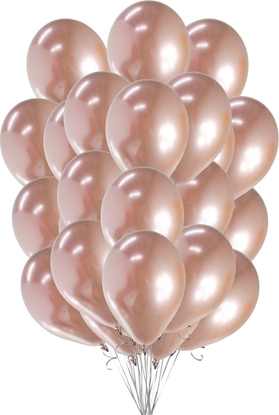 Attēls no GoDan Balony metaliczne Róowo-Zote, B&C, 30 cm, 50 szt.
